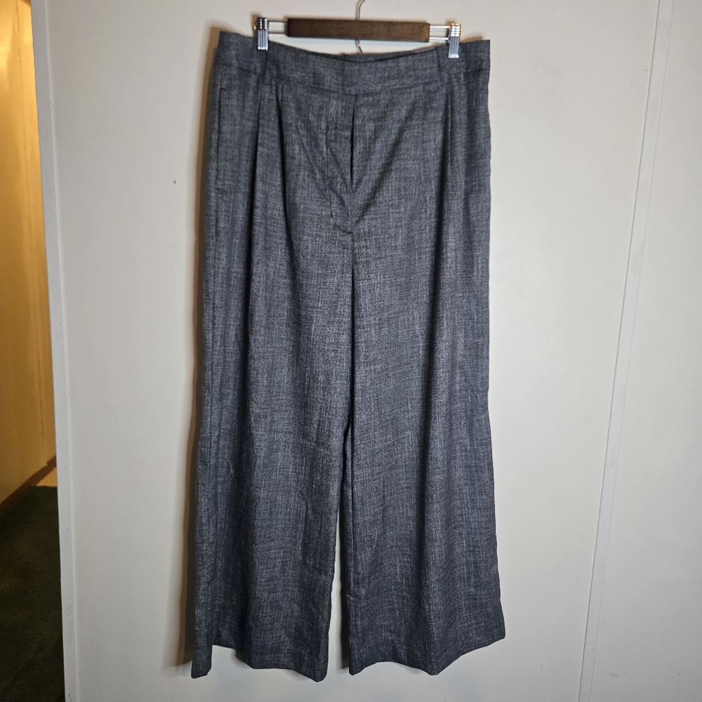 Worthington High Rise Wide Leg Faux Linen Pants Size 16P